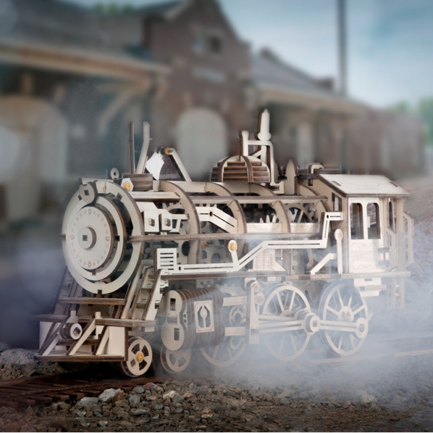 Locomotive Mechanical 3D Wooden Train