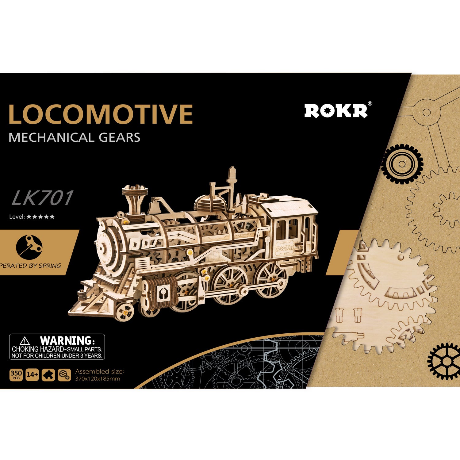 Locomotive Mechanical 3D Wooden Train