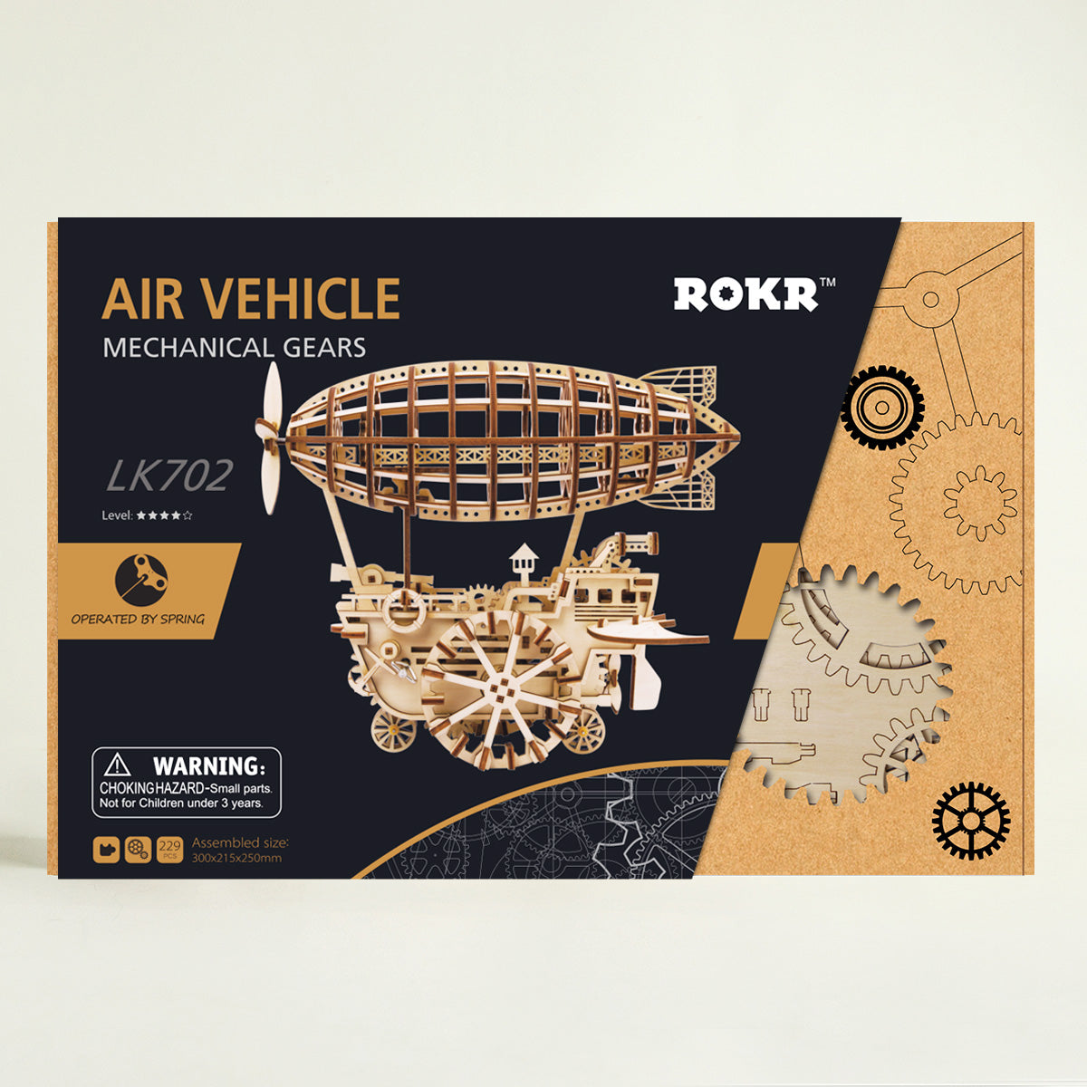 Mechanical Airship 3D Wood Model