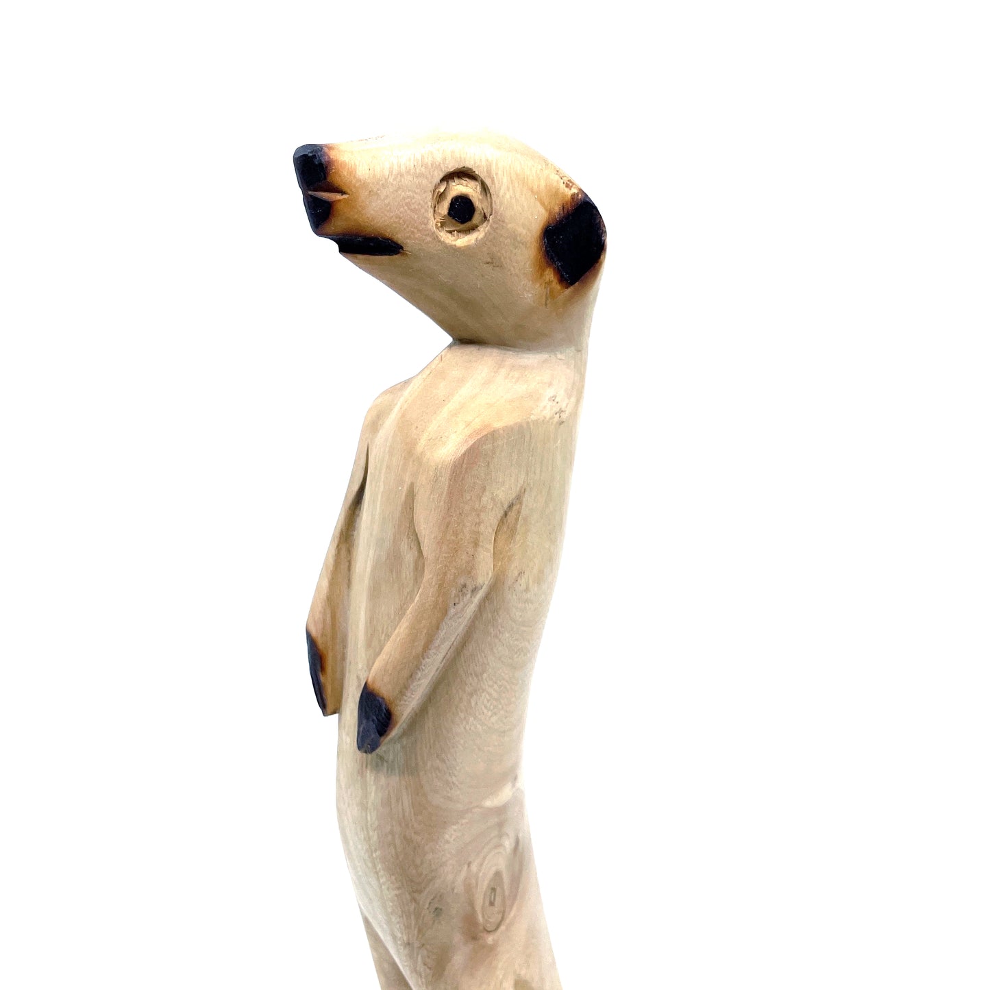 Standing Meerkat Sculpture in Jacaranda Wood