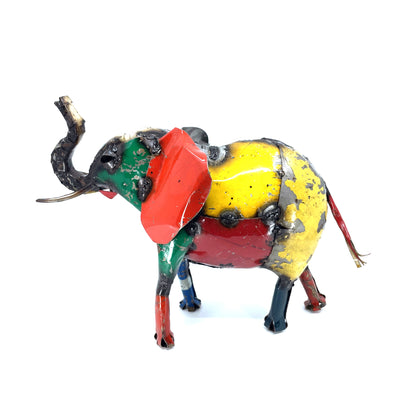 Colorful Recycled Oil Drum Elephant