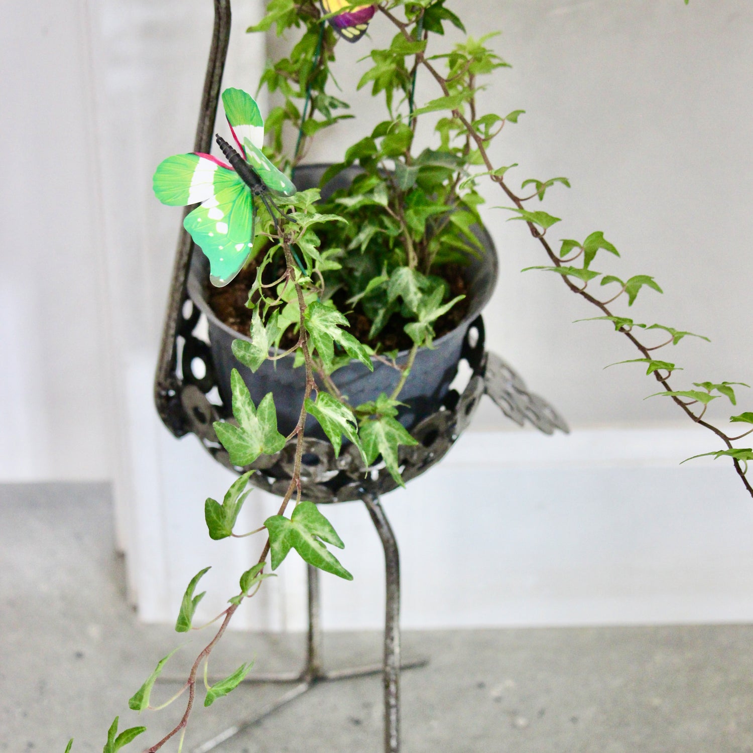 Recycled Metal Ostrich Bowl