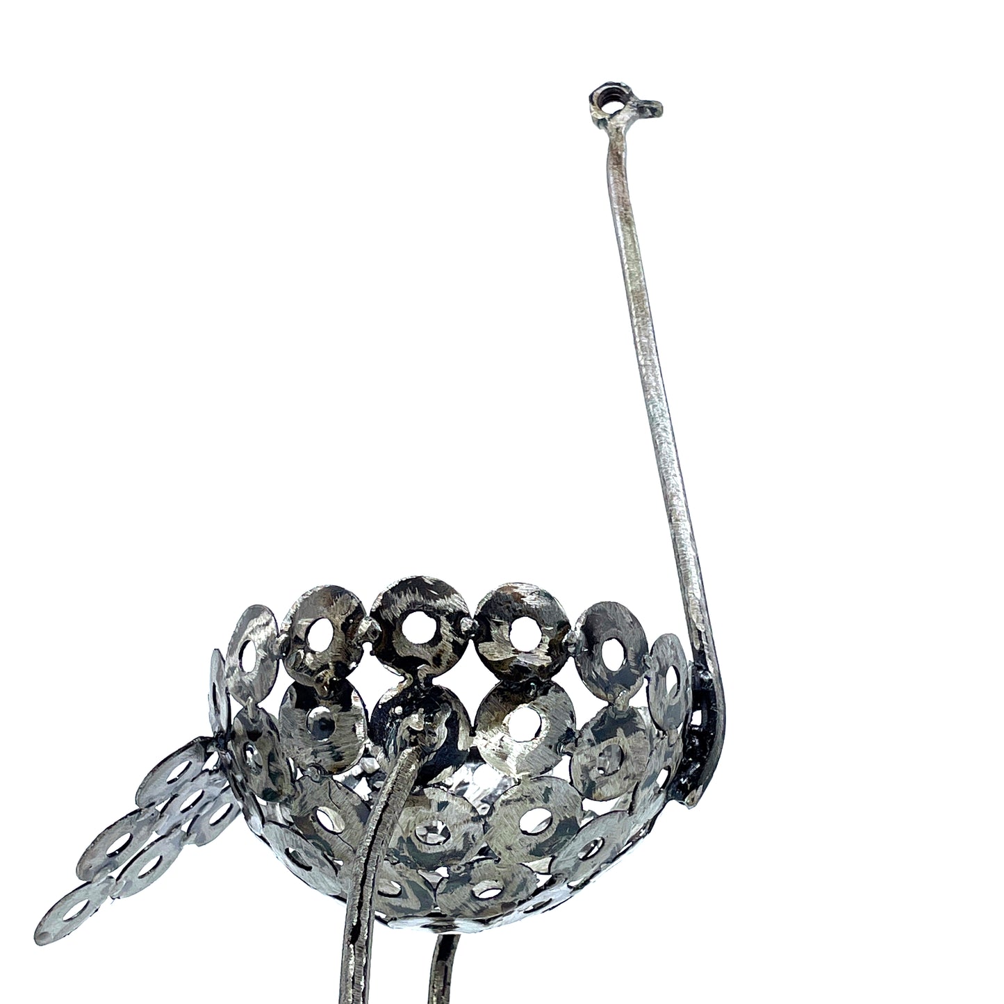 Recycled Metal Ostrich Bowl