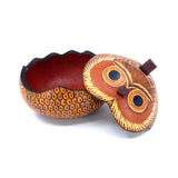 Blond Owl Petite Gourd Box