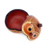 Blond Owl Petite Gourd Box