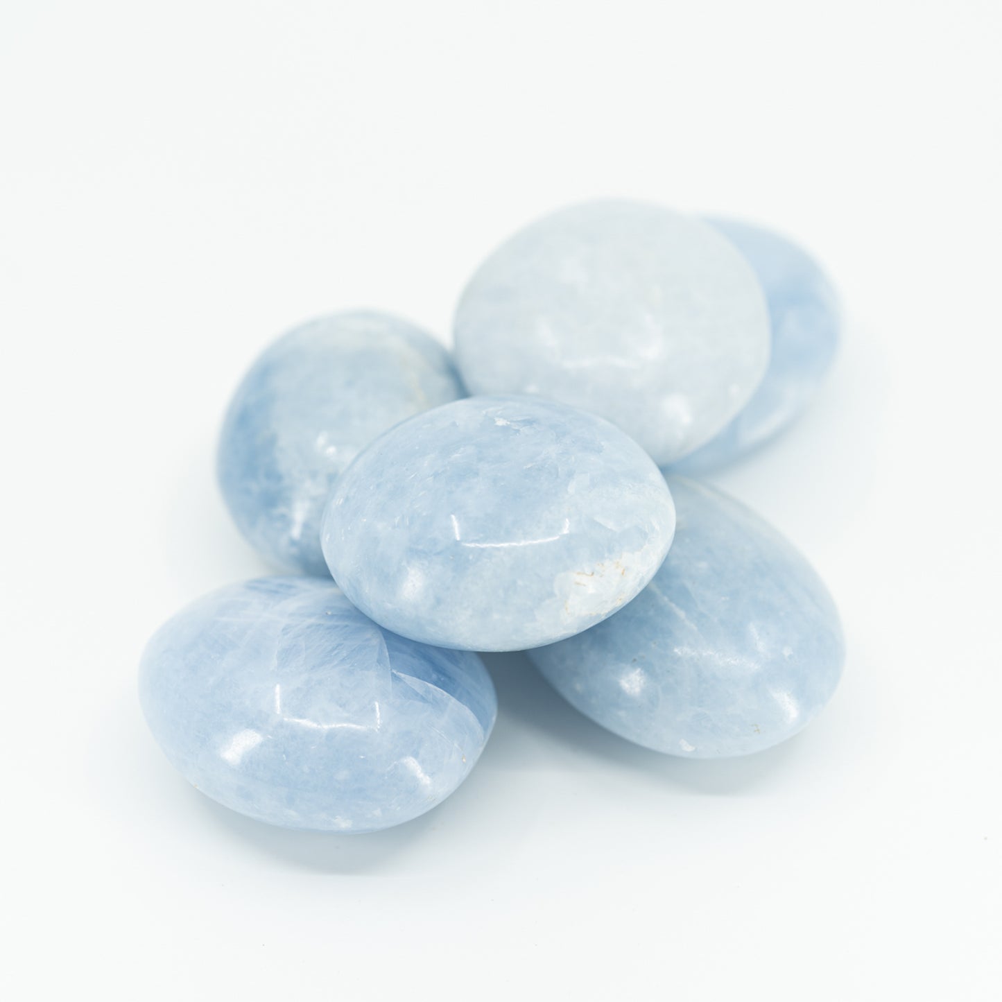 Blue Calcite Palm Stone