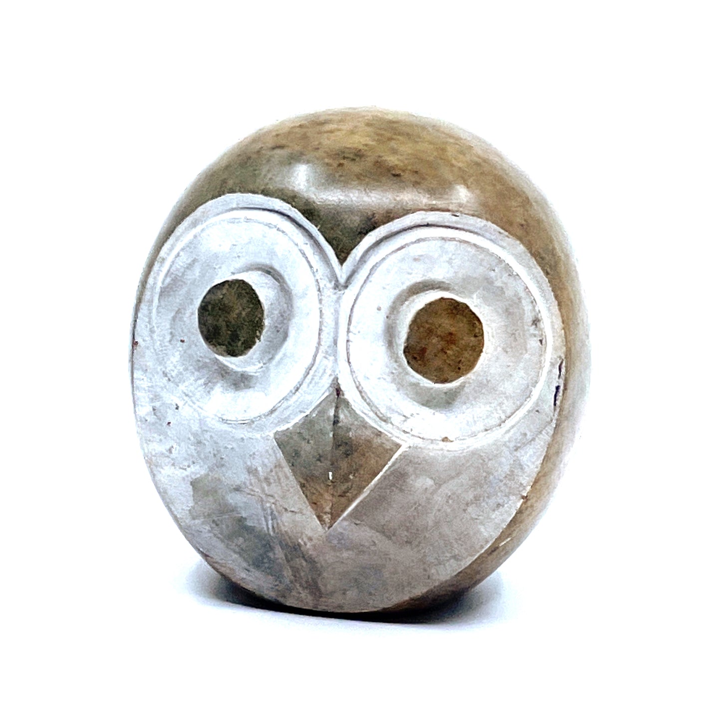 Shona Serpentine Stone Owl Sculpture