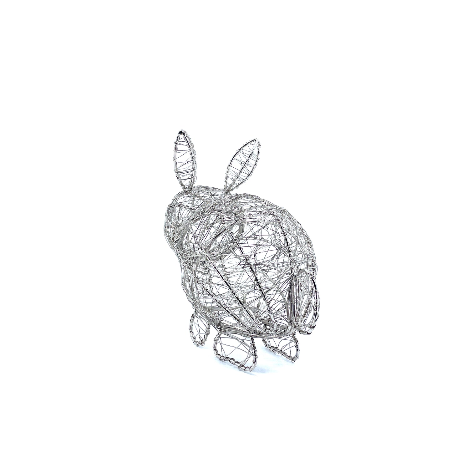 Silver Wrapped Wire Bunny