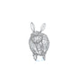 Silver Wrapped Wire Bunny