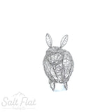 Silver Wrapped Wire Bunny