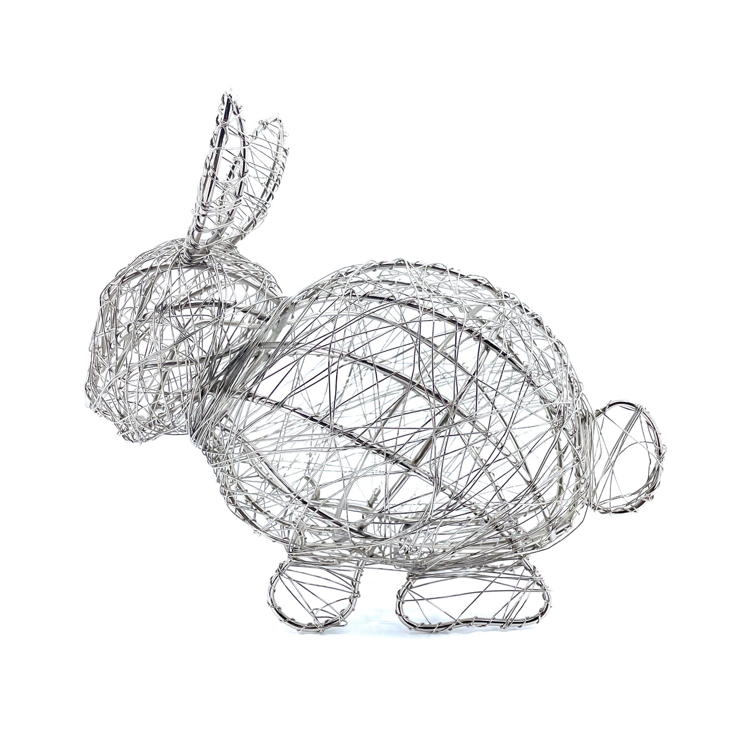 Silver Wrapped Wire Bunny