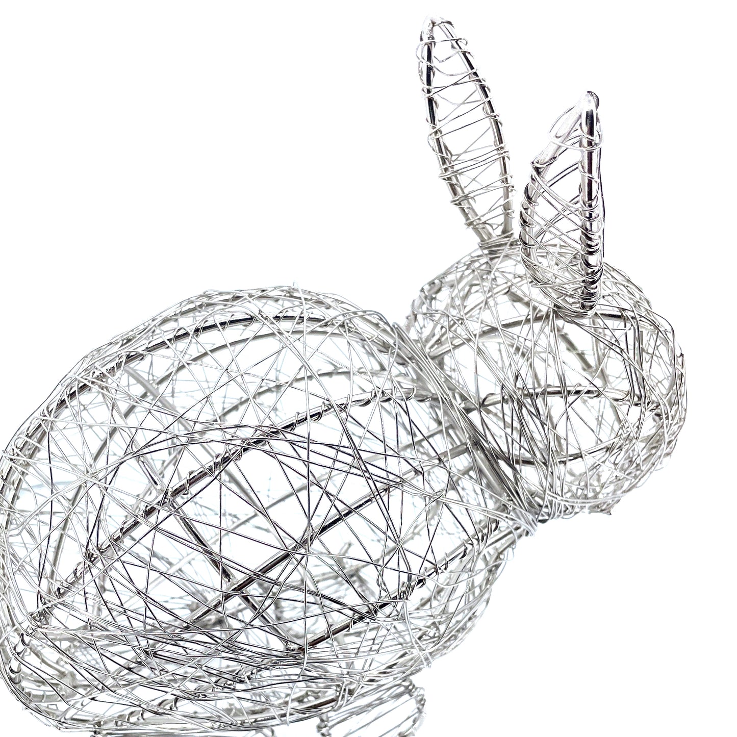 Silver Wrapped Wire Bunny