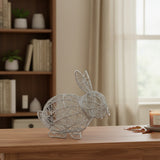 Silver Wrapped Wire Bunny