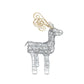 Gold Antler Wrapped Wire Reindeer