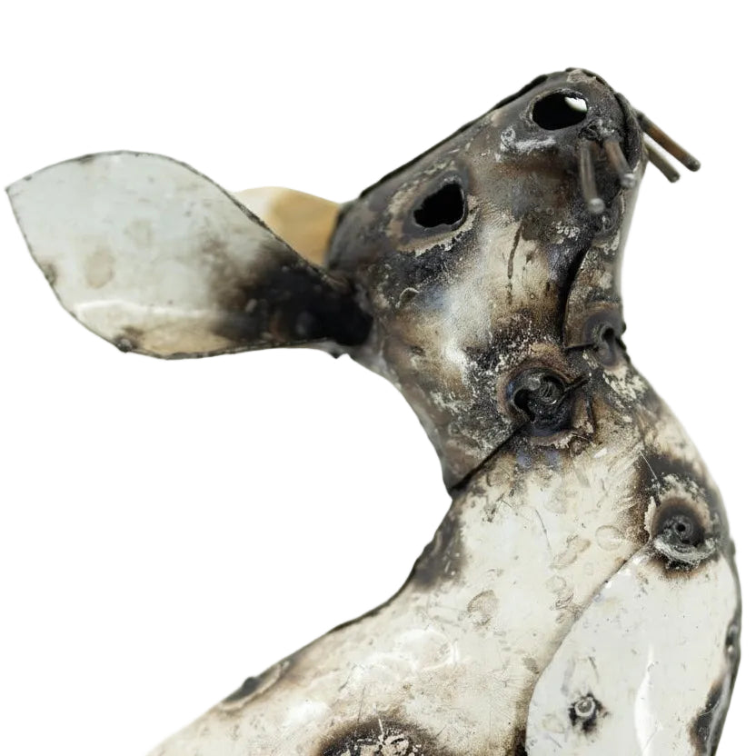 White Recycled Oil Drum Rabbit