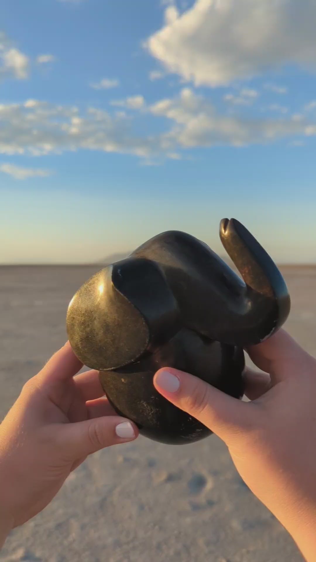 Small Stone Elephant Sculpture